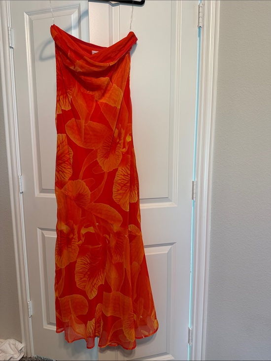 Peppermayo Dresses & Skirts - Peppermayo Red-Orange Floral Maxi Dress